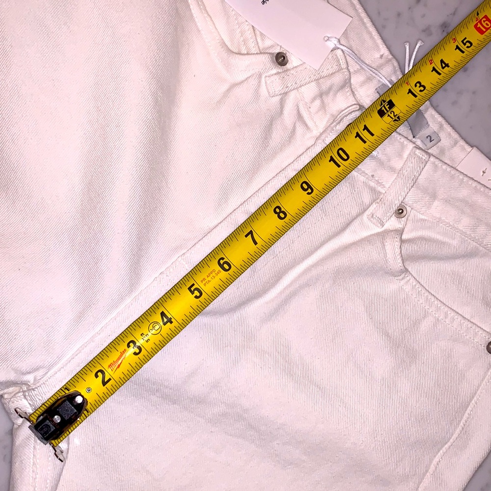The Frankie Shop IMJ High Rise Straight Jean In Off White Ivory Womens Size 2 - Picture 11 of 12